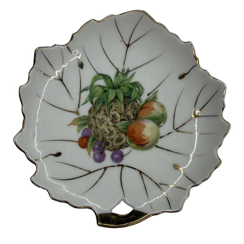 Royal Worcester Evesham Small Fluted Bowl Dish England 1961 Fruit Pineapple MCM